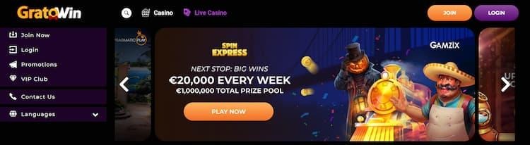 Test sur le casino GratoWin Test sur le casino GratoWin